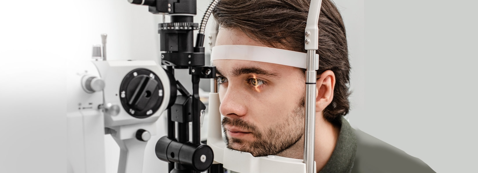 young man during eye exam in Kingwood